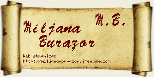 Miljana Burazor vizit kartica